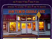 Tablet Screenshot of bontempscreolecafe.com